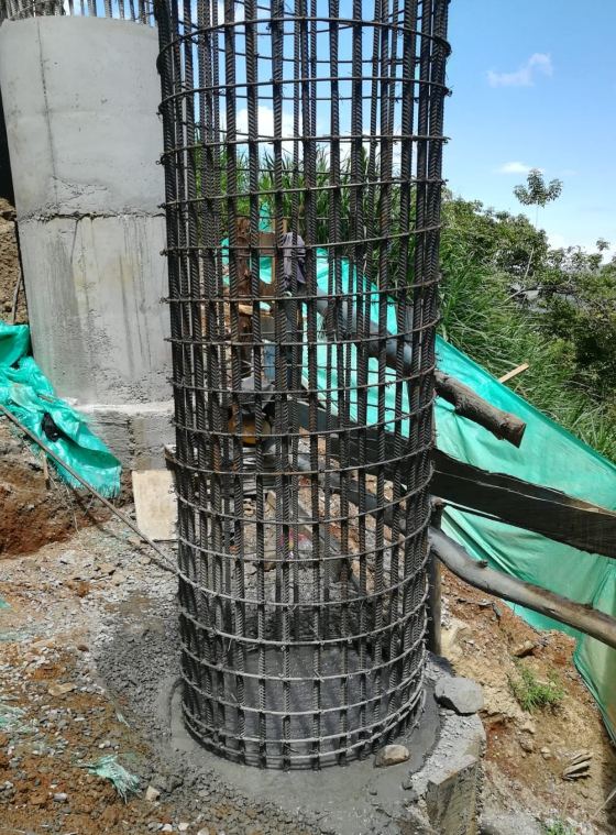 Pila en concreto reforzado